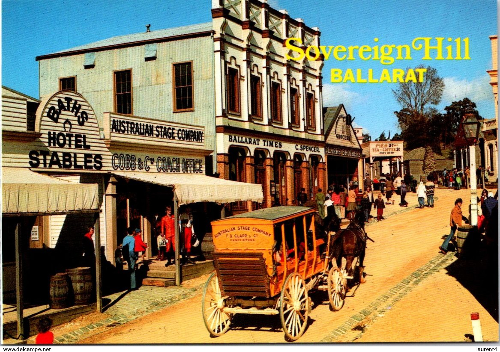 13-9-2023 (1 U 3) Australia - (2 Postcards) VIC - Ballarat - Sovereign Hill - Ballarat