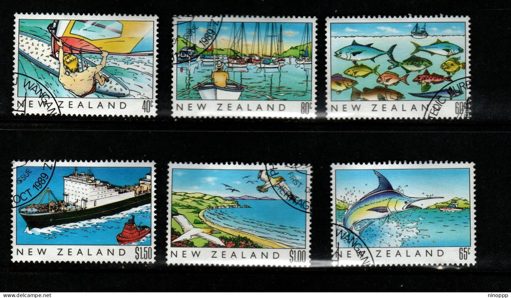 New Zealand SG 1524-29 1989 Heritage The Sea,used - Used Stamps
