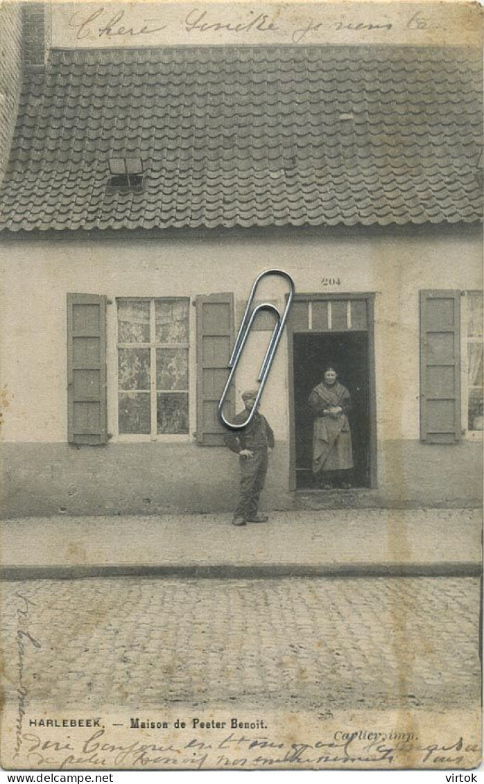 Harelbeke - Harlebeek :  Maison De Peter Benoit     ( 1914  Met Zegel ) - Harelbeke