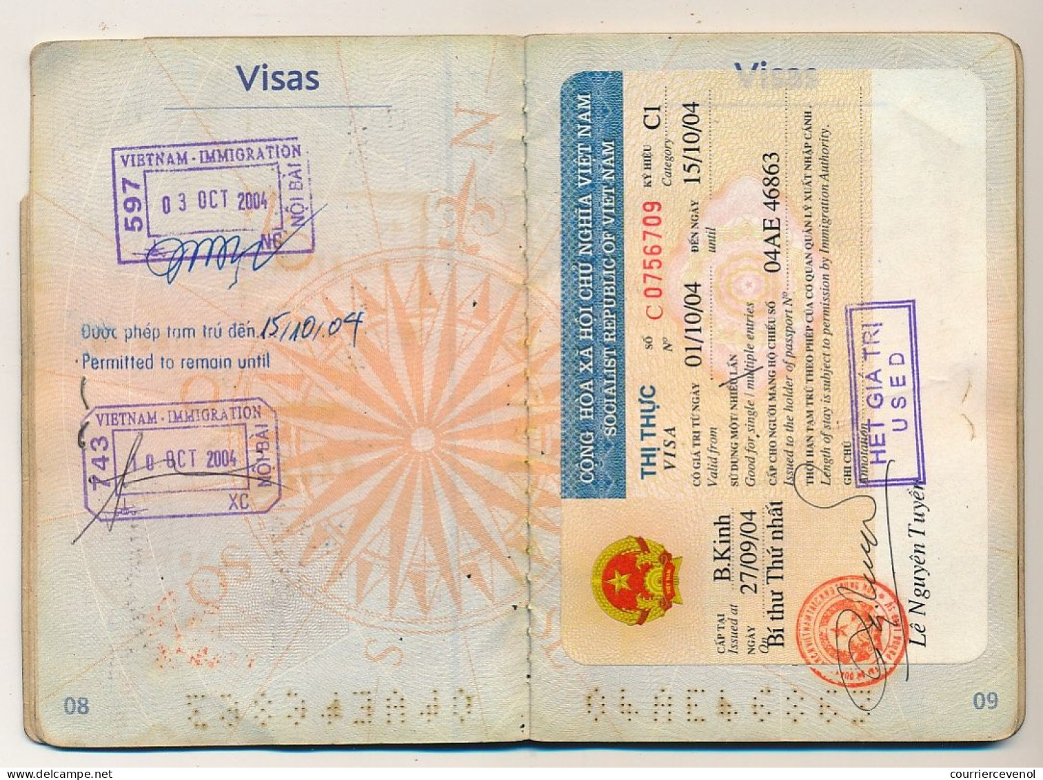 FRANCE - Passeport D'un Marseillais établi à PEKIN (Chine) - Très Nombreux Visas Viet-Nam, Malaisie, Mongolie...2007/08 - Covers & Documents
