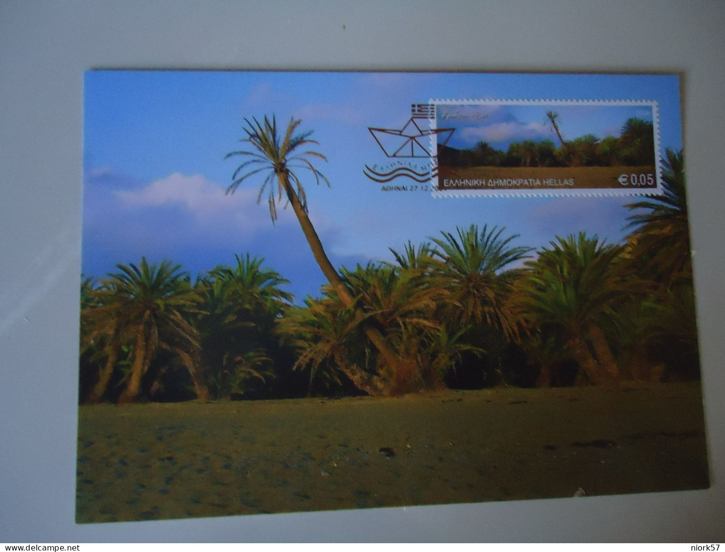 GREECE MAXIMUM   CARDS 2004  LANDSCAPES GREEK  ISLAND  VAH ΒΑΗ ΦΟΙΝΙΚΟΔΑΣΟΣ ΚΡΗΤΗ - Maximum Cards & Covers