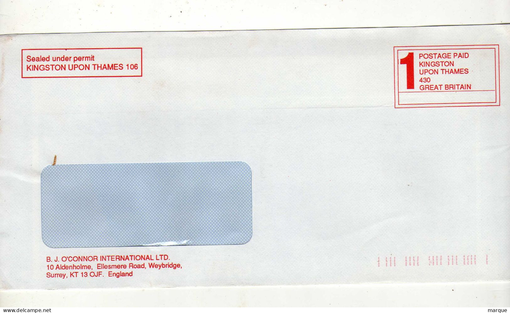 Enveloppe GRANDE BRETAGNE GREAT BRITAIN Oblitération E.M.A. KINSTON UPON THAMES - Postmark Collection