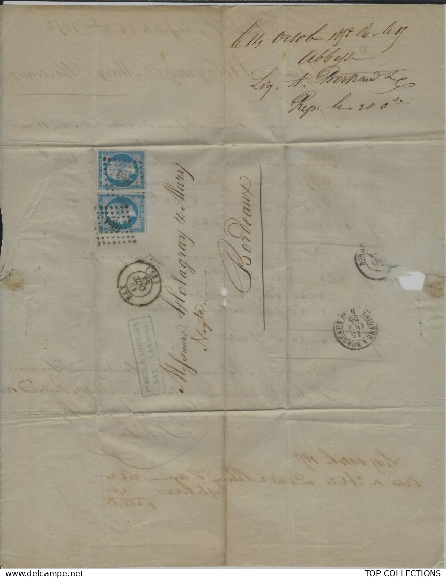 1858 ENTETE Adolphe Bertrand Hauts Fourneaux Forges Laminoirs Abbesse St Paul Les Dax Landes => Holagray Allary Bordeaux - 1800 – 1899