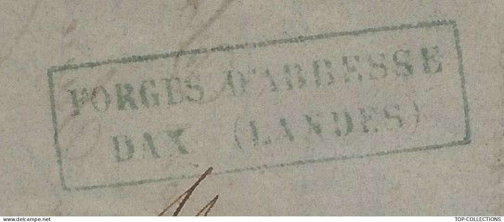 1858 ENTETE Adolphe Bertrand Hauts Fourneaux Forges Laminoirs Abbesse St Paul Les Dax Landes => Holagray Allary Bordeaux - 1800 – 1899