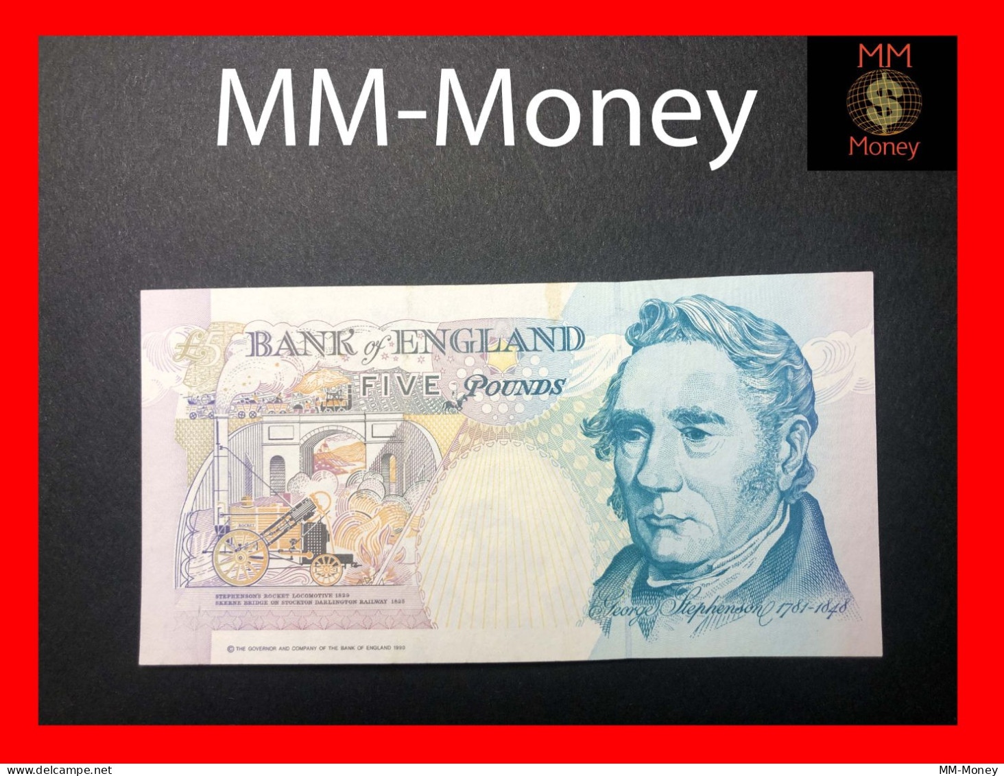 United Kingdom - England - Great Britain  5 £  1990  P. 382  "sig. G.M. Gill"   *first Prefix  A 01*   XF \ AU - 5 Pounds