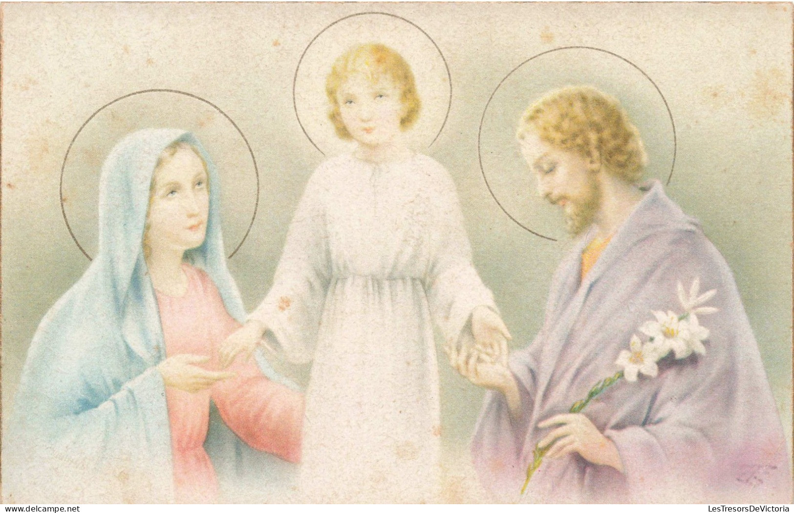 RELIGION - Christianisme - L'Enfant Jésus Avec Marie Et Joseph - Carte Postale Ancienne - Jésus