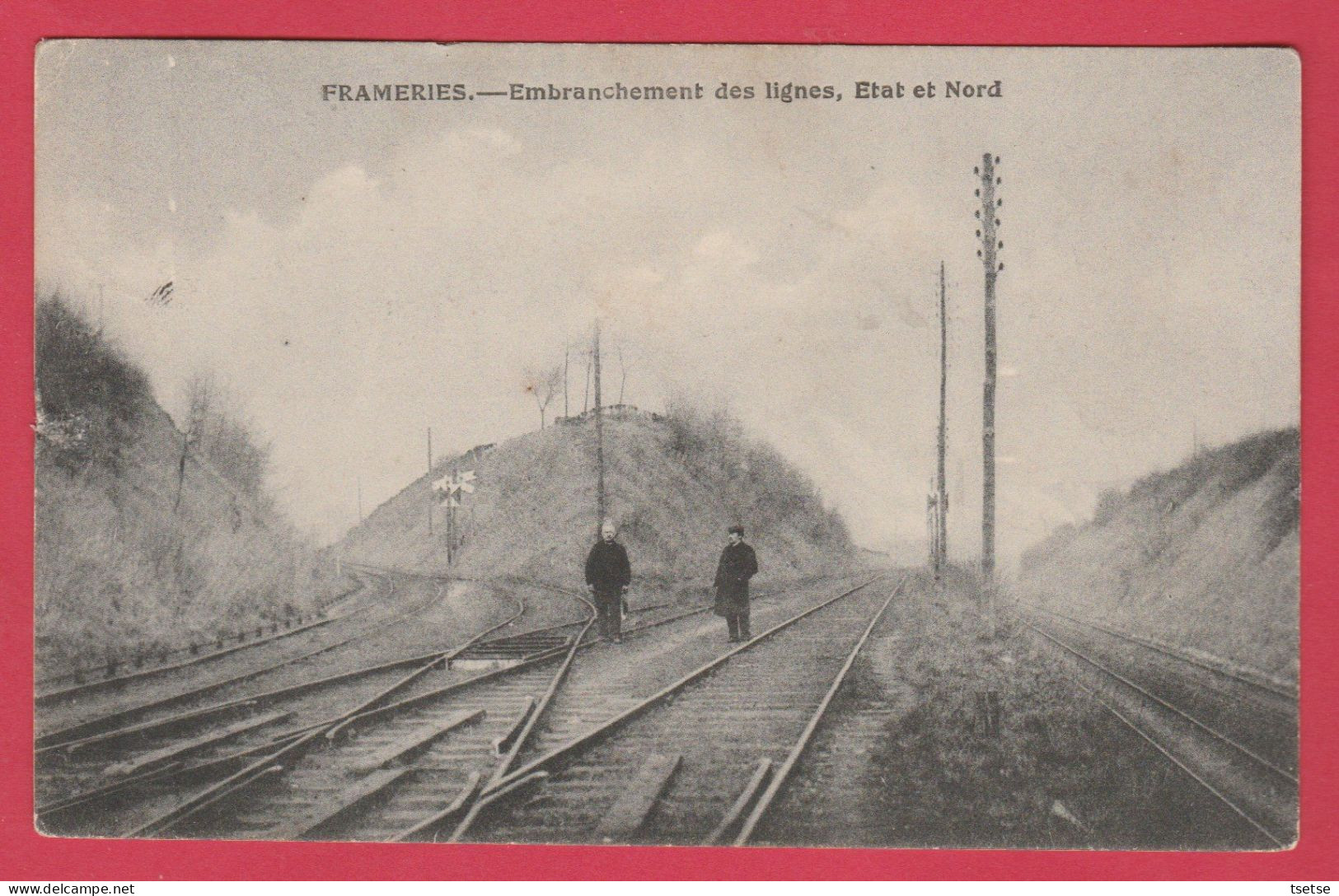 Frameries - Embranchement Des Lignes, Etat Et Nord - 1921 ( Voir Verso ) - Frameries