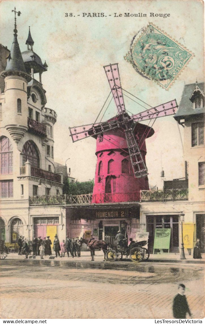 FRANCE - Paris - Le Moulin Rouge - Colorisé - Animé - Carte Postale Ancienne - Other Monuments