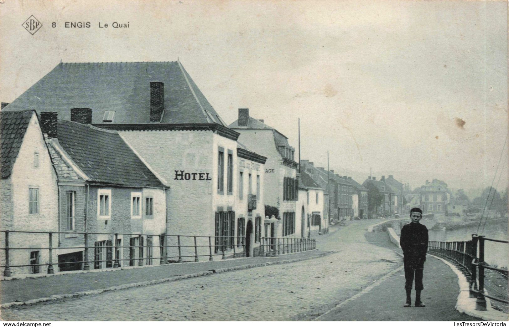 BELGIQUE - Engis - Le Quai - Carte Postale Ancienne - Engis