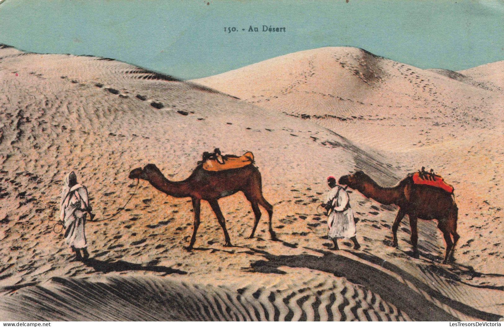 MONDE - Au Désert - Dromadaire - Dunes - Colorisé - Carte Postale Ancienne - World