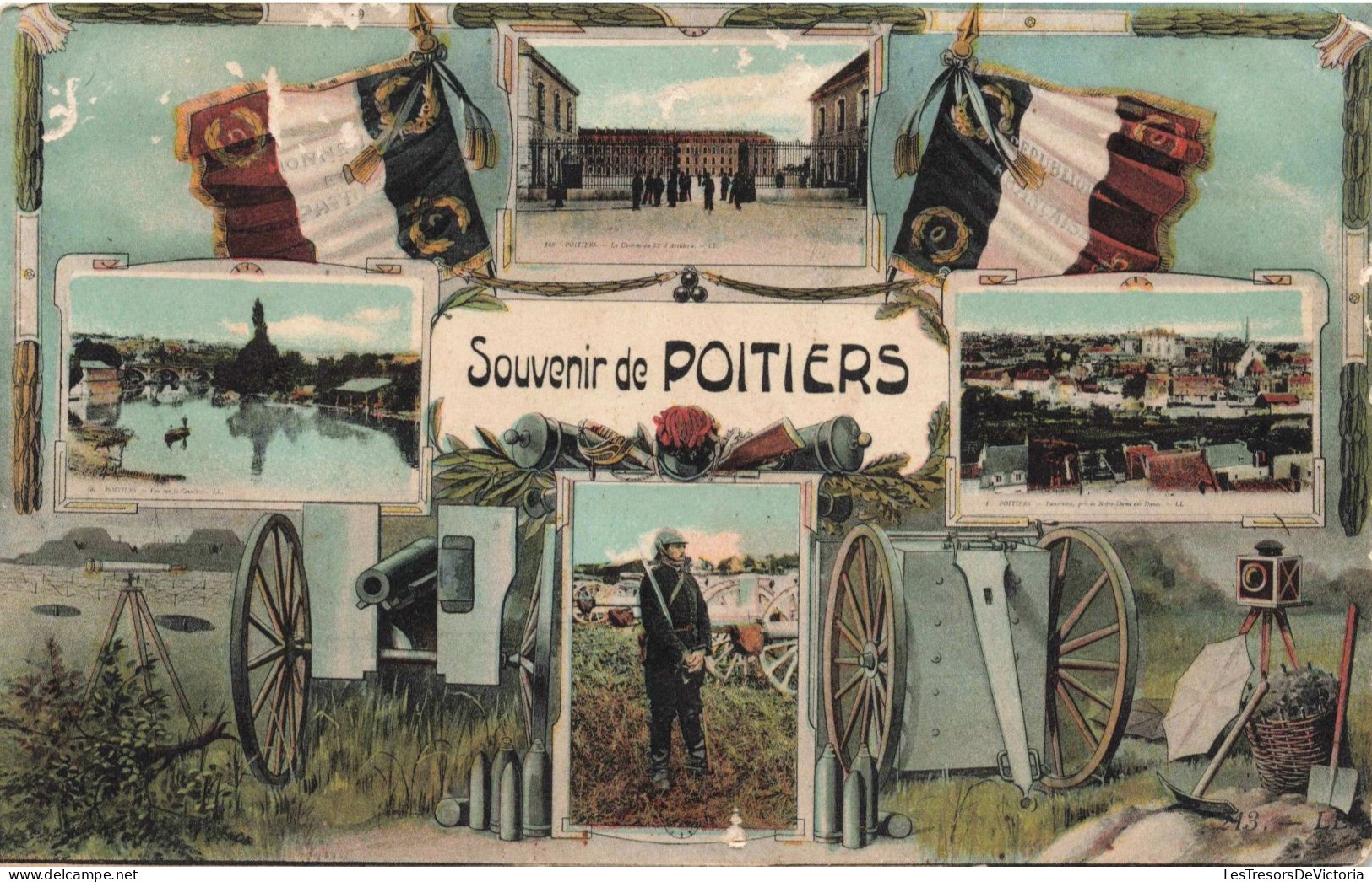 SOUVENIR DE POITIERS - Multivues - Colorisé - Carte Postale Ancienne - Fotografie