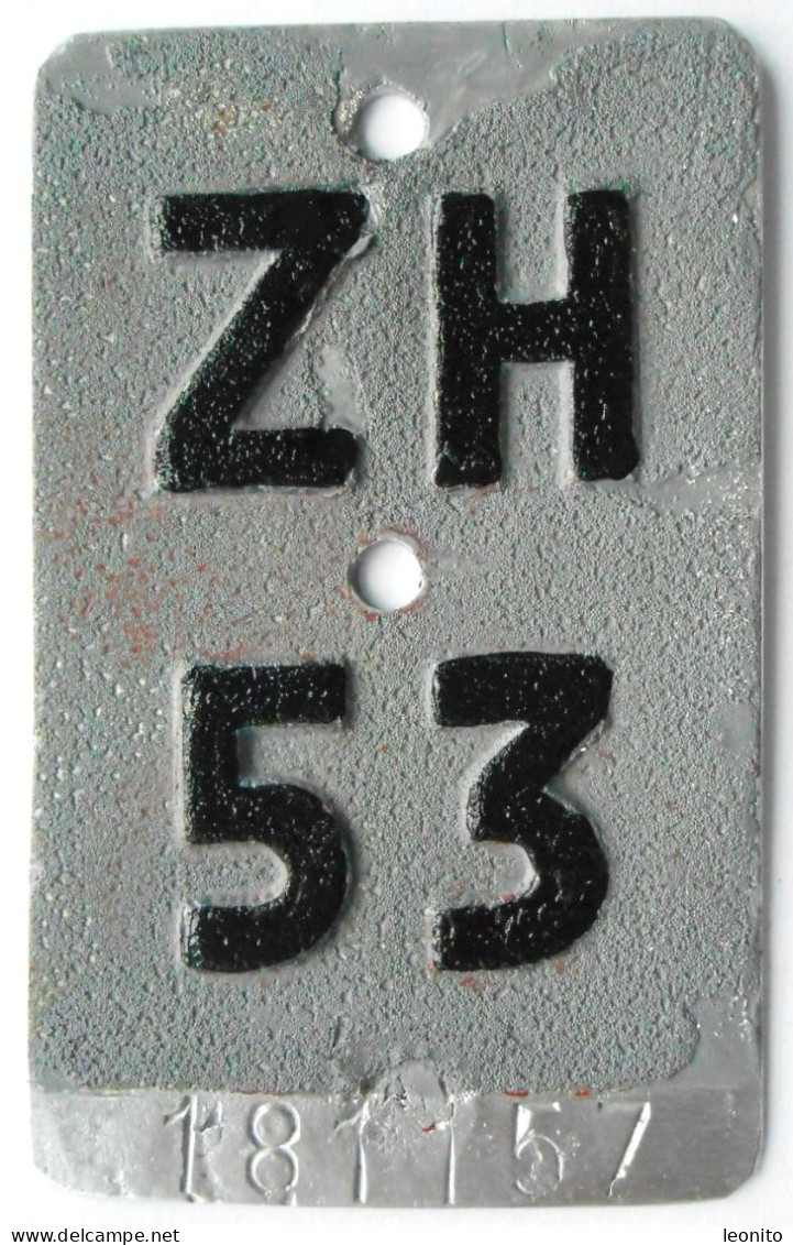 Velonummer Zürich ZH 53 (sehr Schön, Nie Montiert) - Nummerplaten