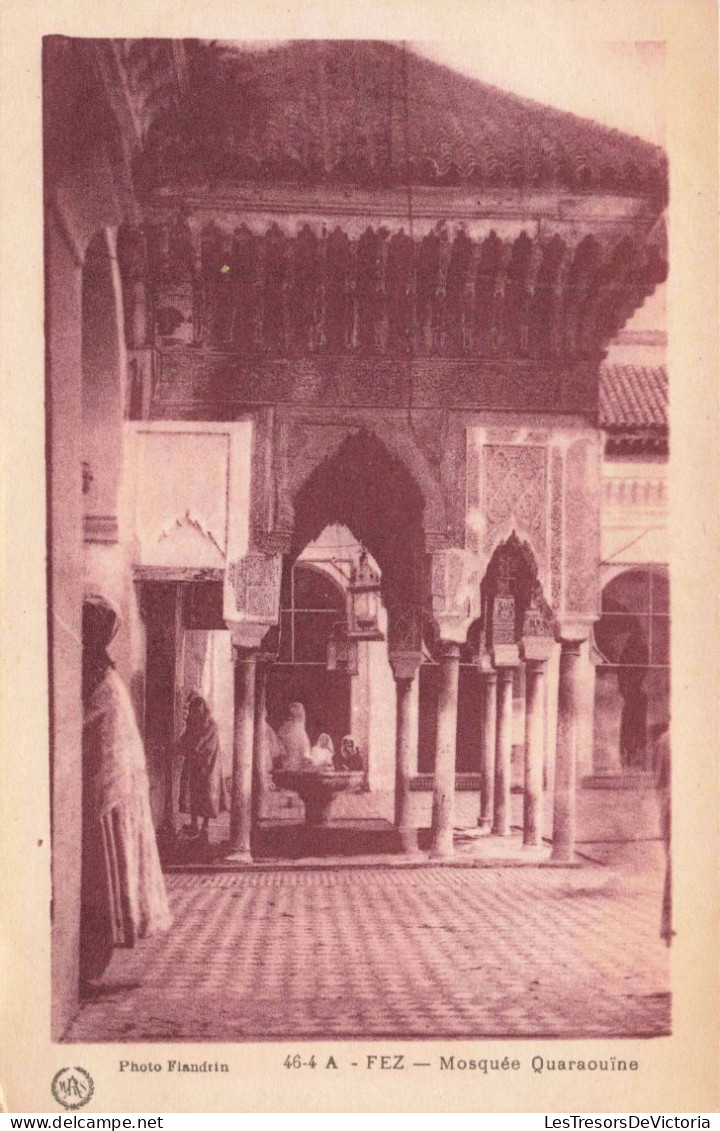 MAROC - Fez - Mosquée Quaraouïne - Animé - Carte Postale Ancienne - Fez