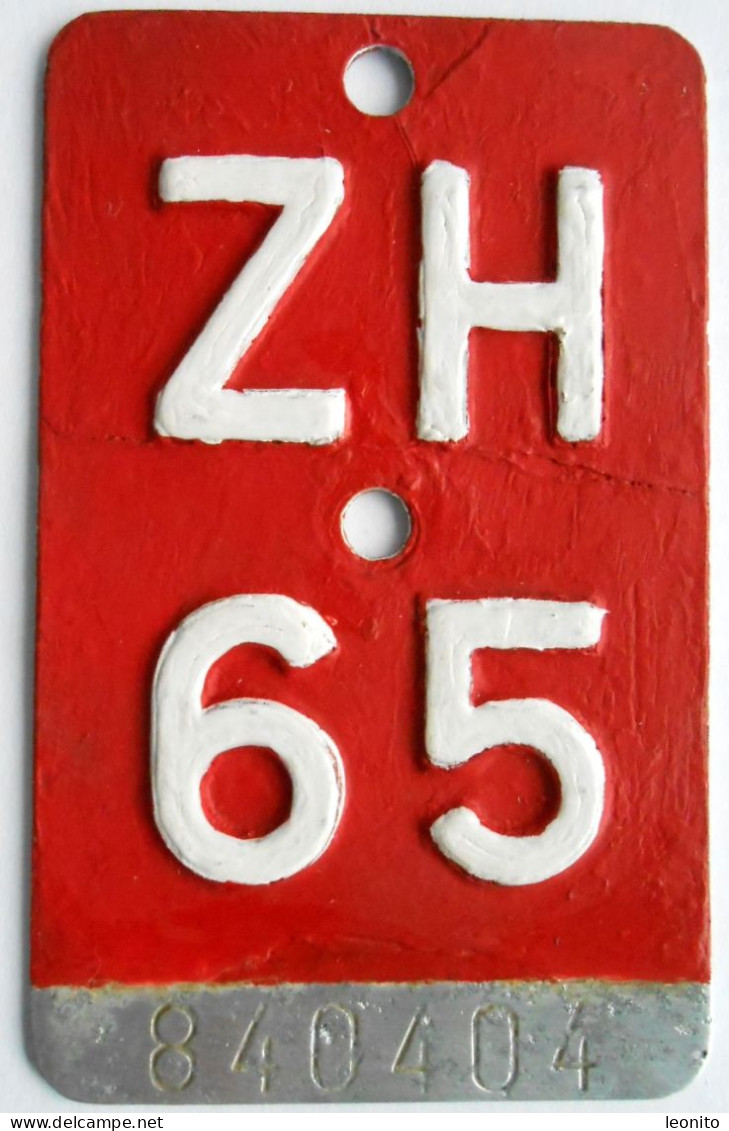 Velonummer Zürich ZH 65 - Placas De Matriculación