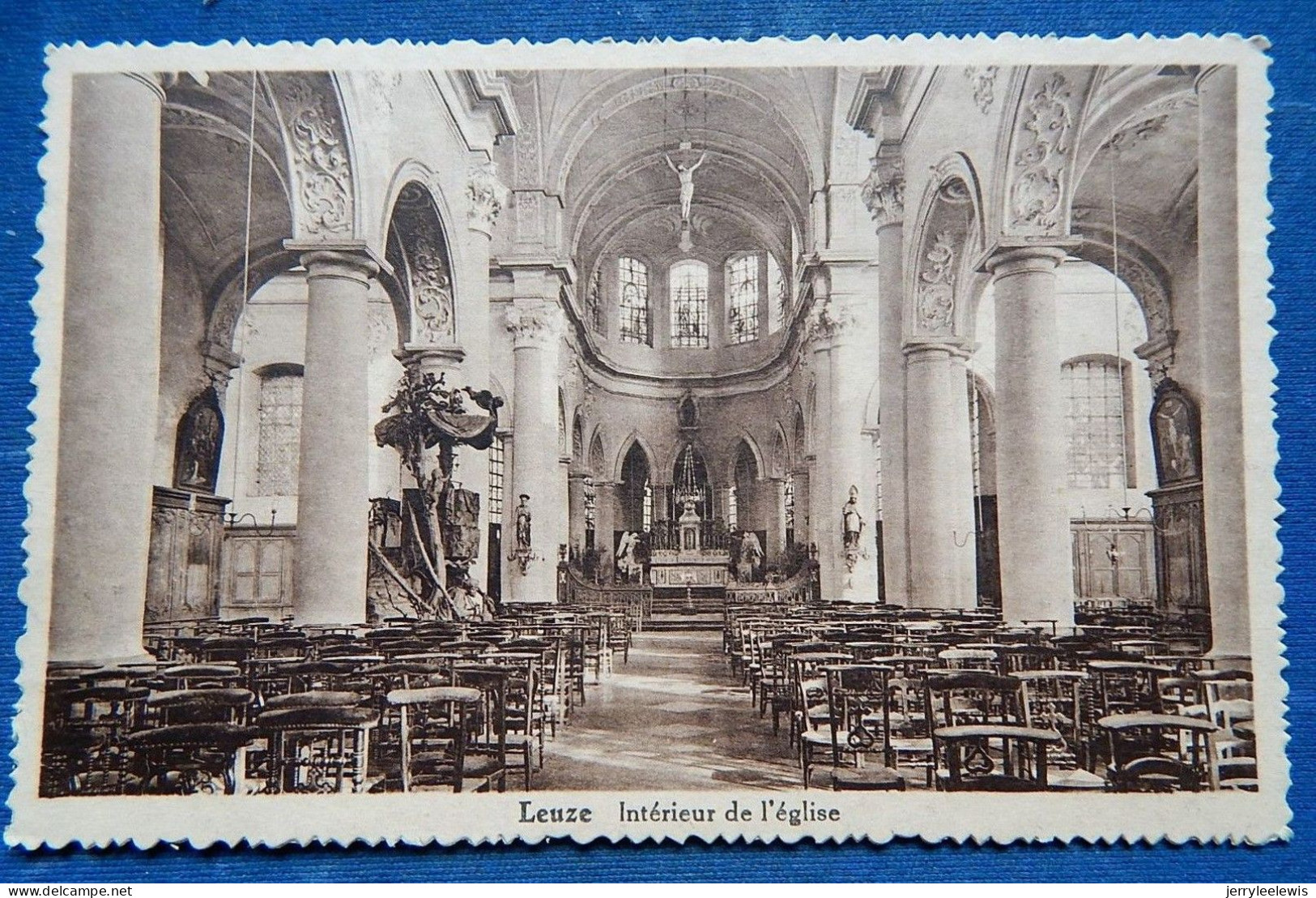 LEUZE  - 2 CARTES  : Intérieur De L'Eglise - Leuze-en-Hainaut