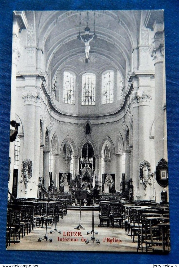 LEUZE  - 2 CARTES  : Intérieur De L'Eglise - Leuze-en-Hainaut