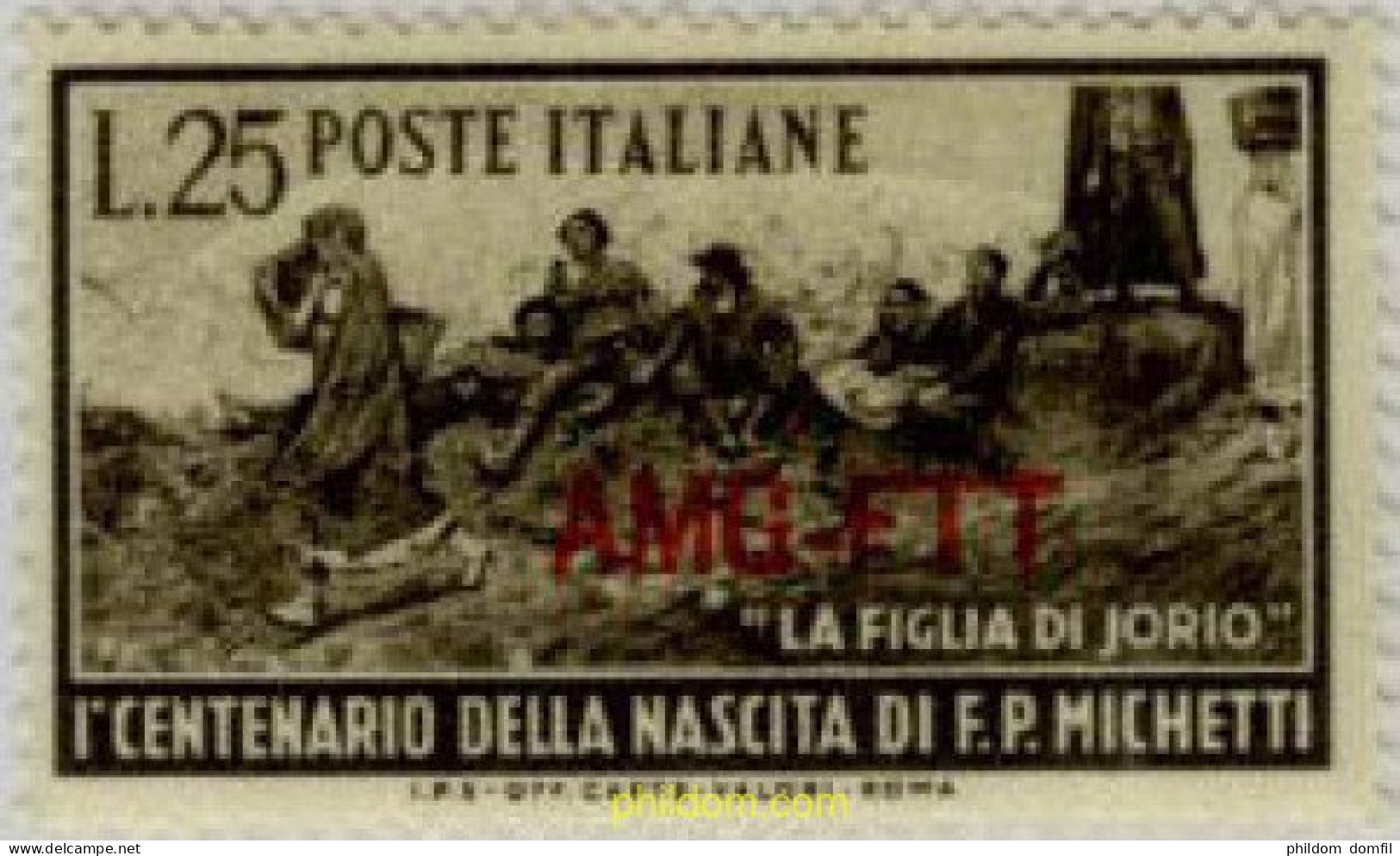 167098 MNH TRIESTE Zona A 1951 CENTENARIO DEL NACIMIENTO DE PAOLO MICHETTI - Altri & Non Classificati