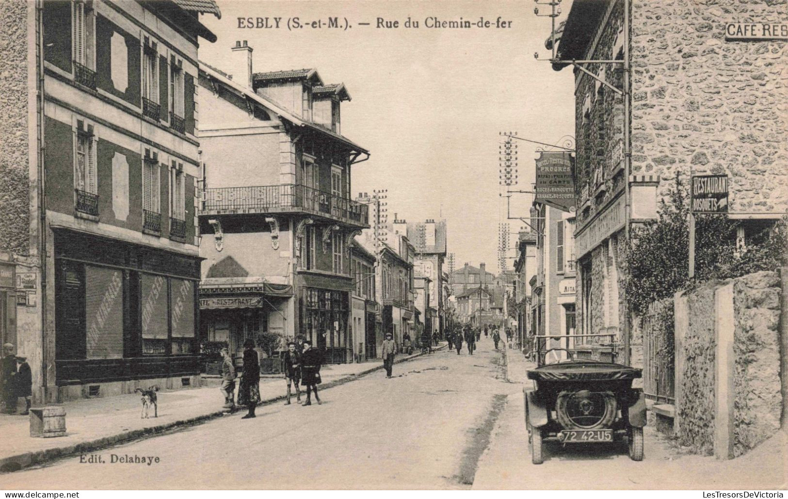 FRANCE - Seine Et Marne - Esbly - Rue Du Chemin De Fer - Carte Postale Ancienne - Esbly