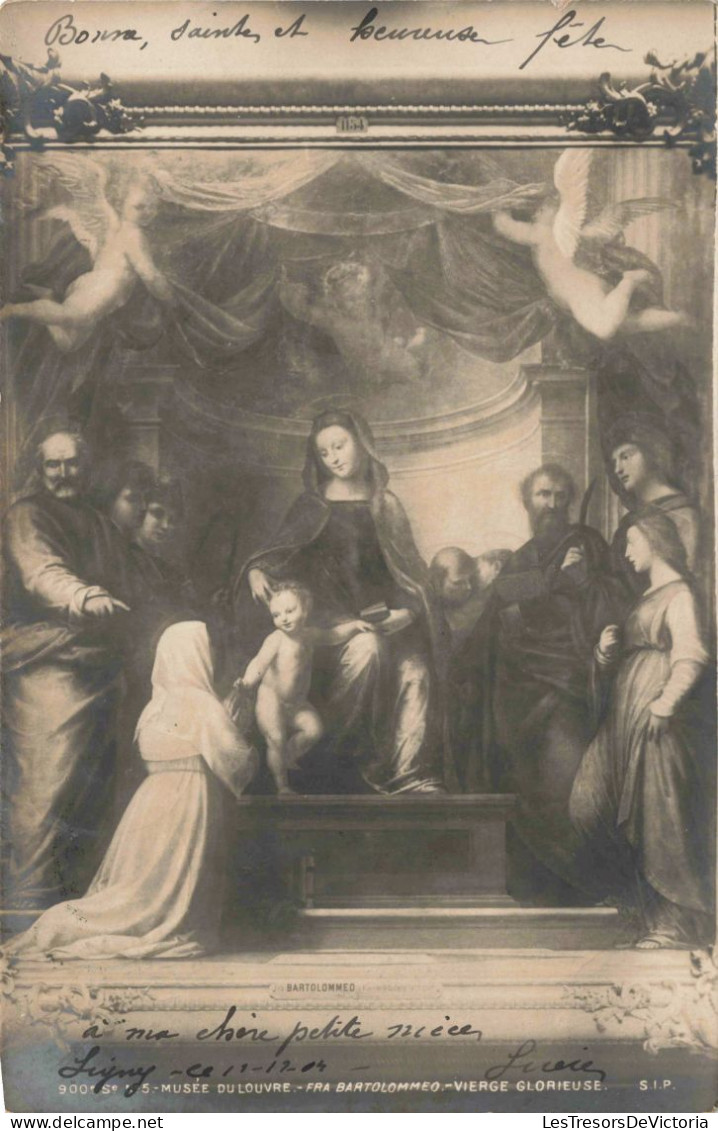 FRANCE - Musée Du Louvre - Fra Bartolommeo - Vierge Glorieuse - Carte Postale Ancienne - Louvre