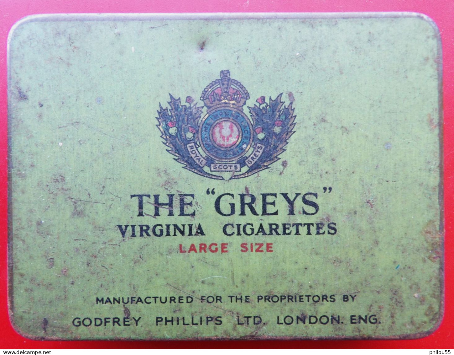 Boite De 20 Cigarettes THE GREYS  Virginia Cigarettes Large Size - Etuis à Cigarettes Vides