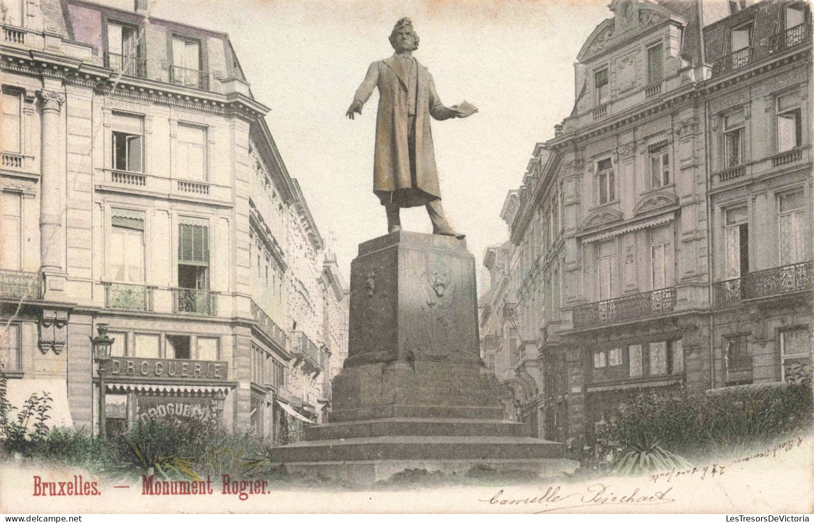 BELGIQUE - Bruxelles - Monument Rogier - Carte Postale Ancienne - Monumenti, Edifici