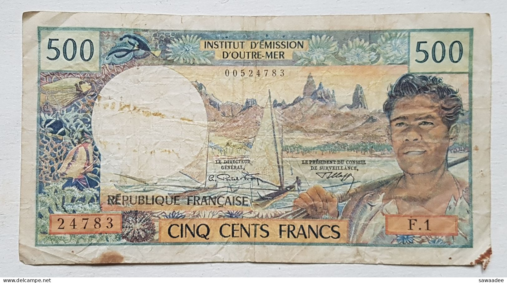 BILLET DE BANQUE - FRANCE - NOUVELLE CALEDONIE - NOUMEA - P.60a - 500 FRANCS - CALEDONIEN Et POLYNESIEN - NATURE - Nouvelle-Calédonie 1873-1985