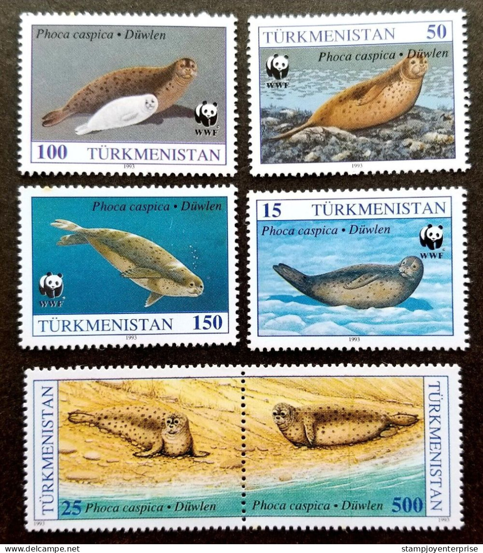Turkmenistan WWF Caspian Seal 1993 Marine Life Fauna Wildlife (stamp) MNH *see Scan - Turkménistan