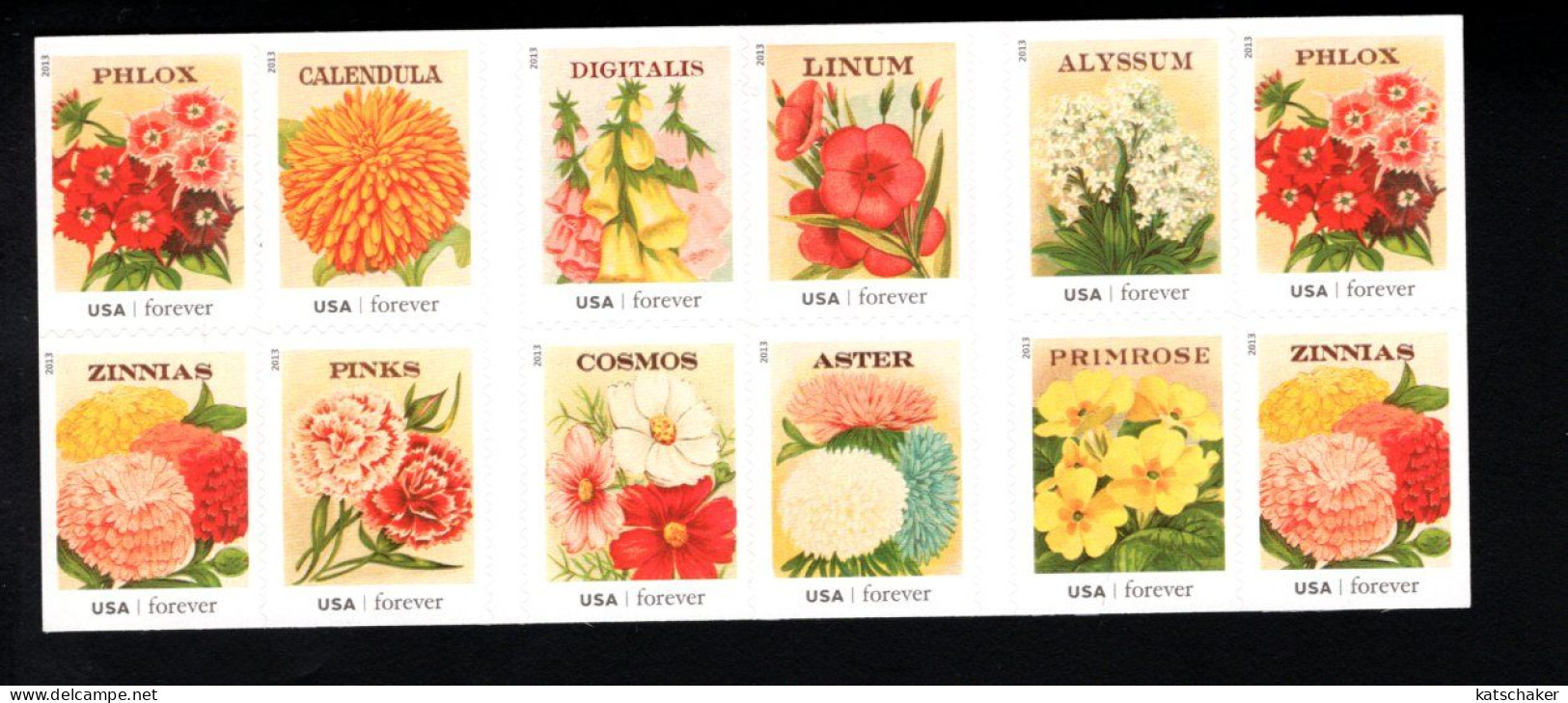 1859632947 2013 SCOTT 4763B (**) POSTFRIS MINT NEVER HINGED  - FLOWERS - VINTAGE SEED PACKETS - Ongebruikt