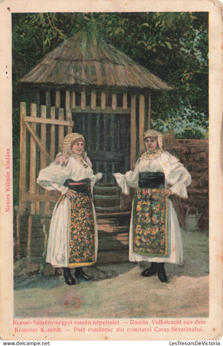 ILLUSTRATION - Costume Folklorique Romain Du Comté De Krassoe - Colorisé - Carte Postale Ancienne - Sin Clasificación