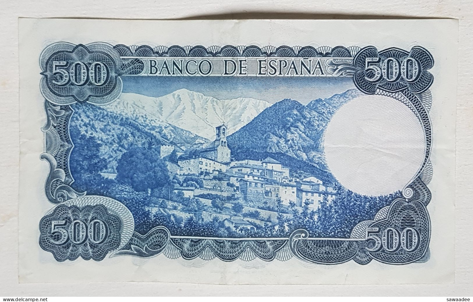 BILLET DE BANQUE - ESPAGNE - P.153 - 500 PESETAS - 1971 - PORTRAIT : VERDAGUER - VILLAGE - CANIGOU - 500 Pesetas