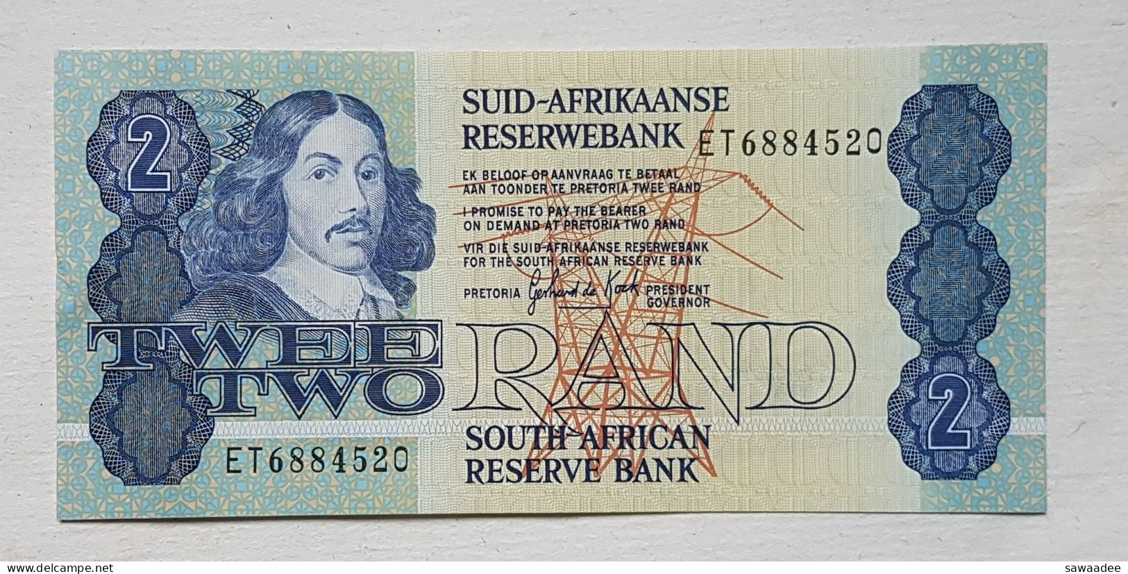 BILLET DE BANQUE - AFRIQUE DU SUD - P.118b - 1981 - 2 RAND - PORTRAIT : JAN VAN RIEBEECK - USINE - RAFFINERIE - South Africa