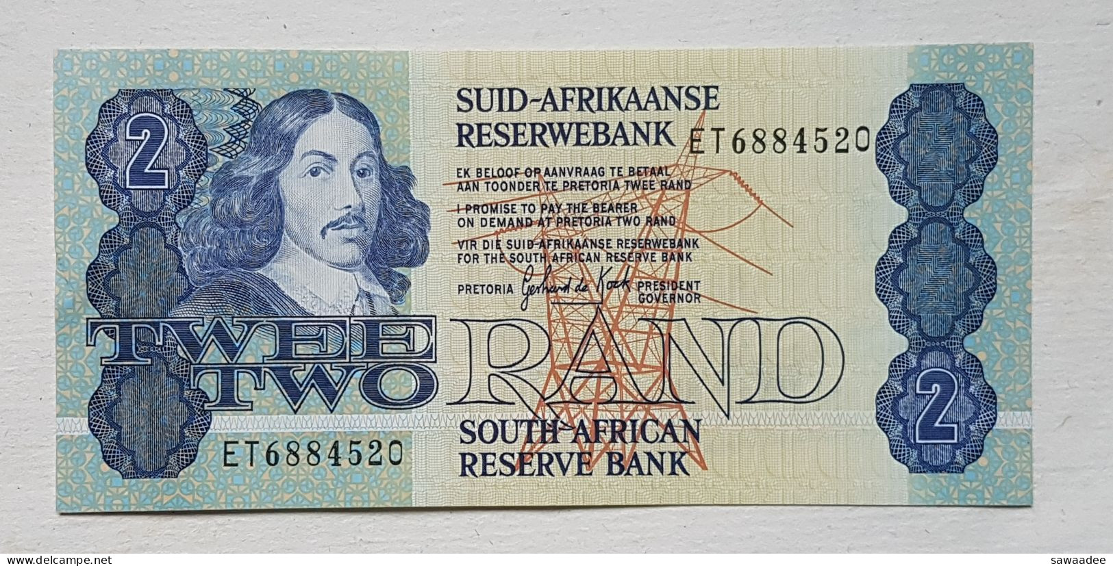 BILLET DE BANQUE - AFRIQUE DU SUD - P.118b - 1981 - 2 RAND - PORTRAIT : JAN VAN RIEBEECK - USINE - RAFFINERIE - Afrique Du Sud