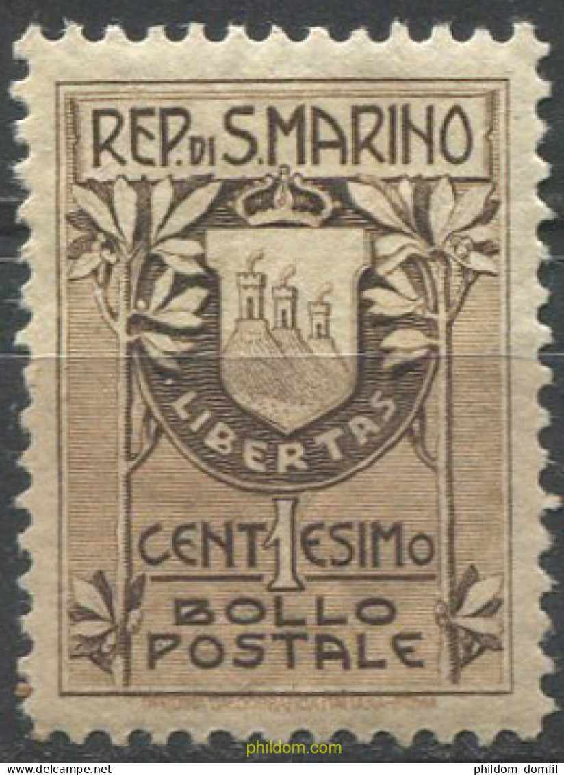 712502 HINGED SAN MARINO 1910 ESCUDOS - Oblitérés