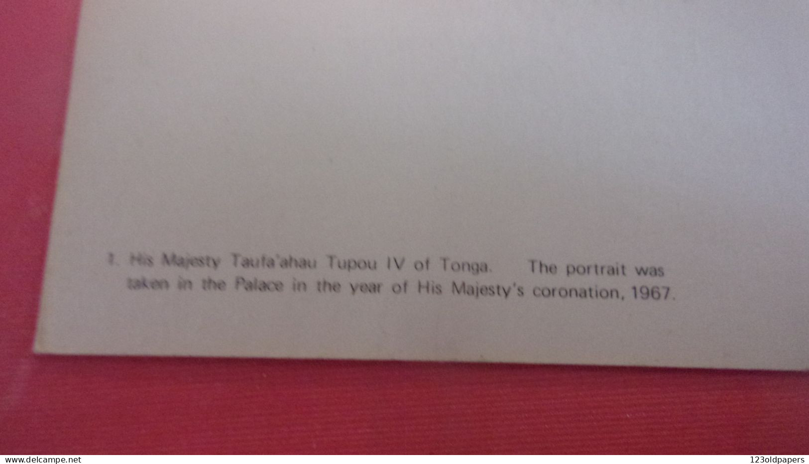 Tonga - Nuku'Alofa - 1967  MAJESTY TAUFA AHAU TUPOU IV OF TONGA - Tonga