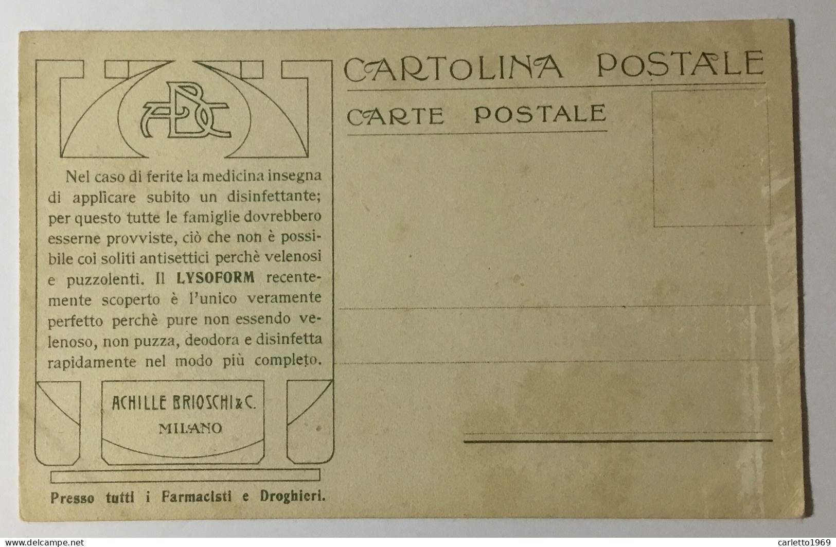 LA POSTA NEL DECAN    - RETRO PUBBLICITÀ BRIOSCHI - NV FP - Postal Services