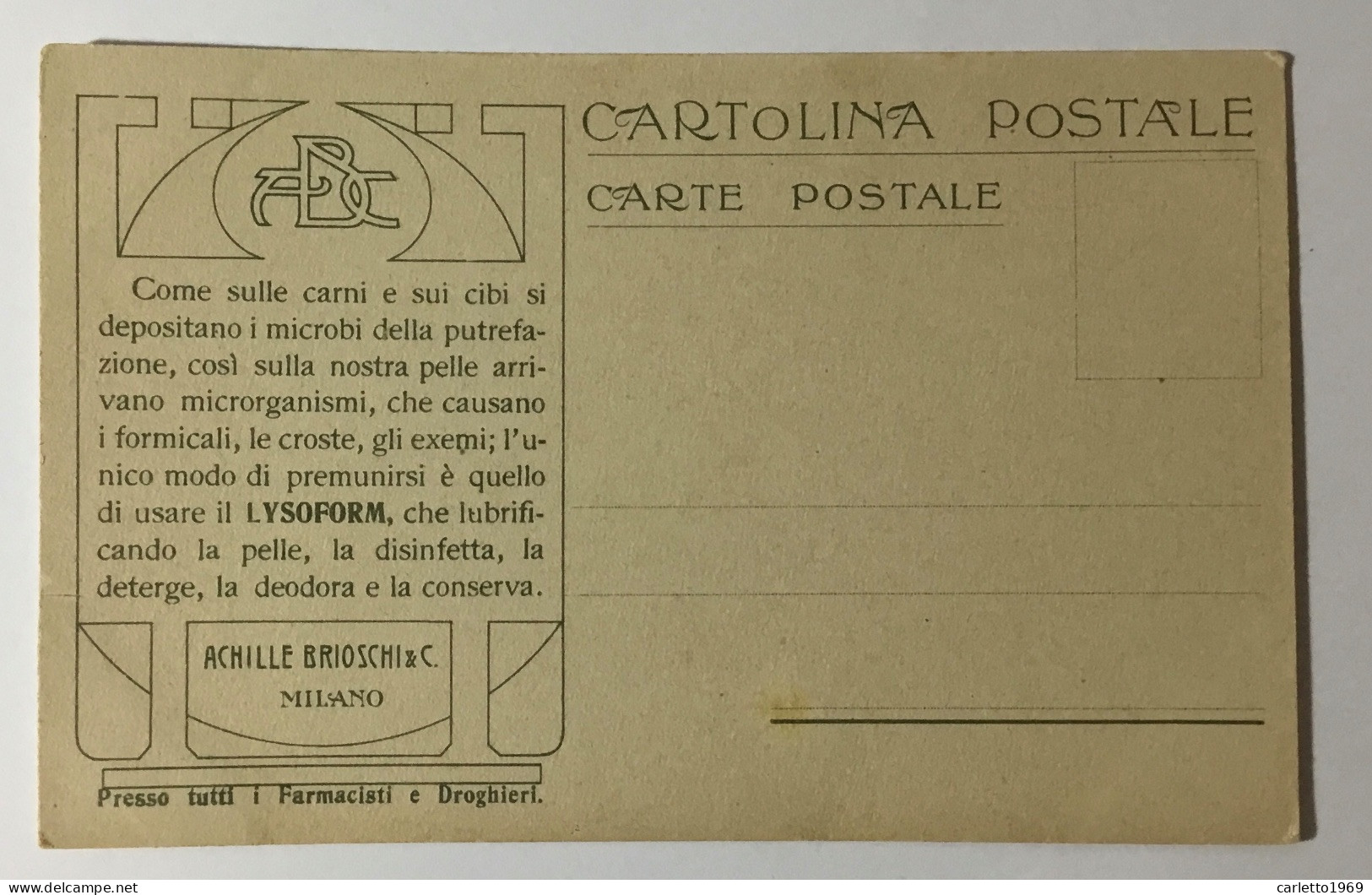 LA POSTA IN OLANDA - RETRO PUBBLICITÀ BRIOSCHI - NV FP - Postal Services