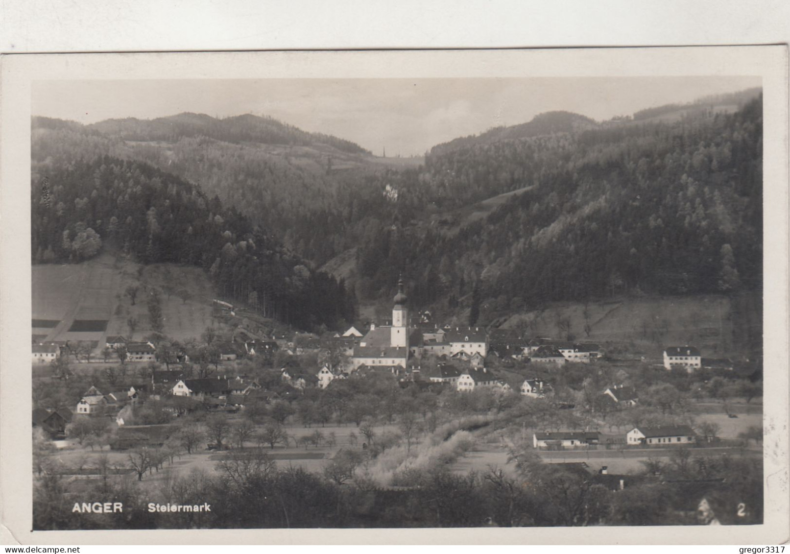 D4712) ANGER In Der Steiermark - Alte FOTO AK - Häuser Kirche 1931 - Anger