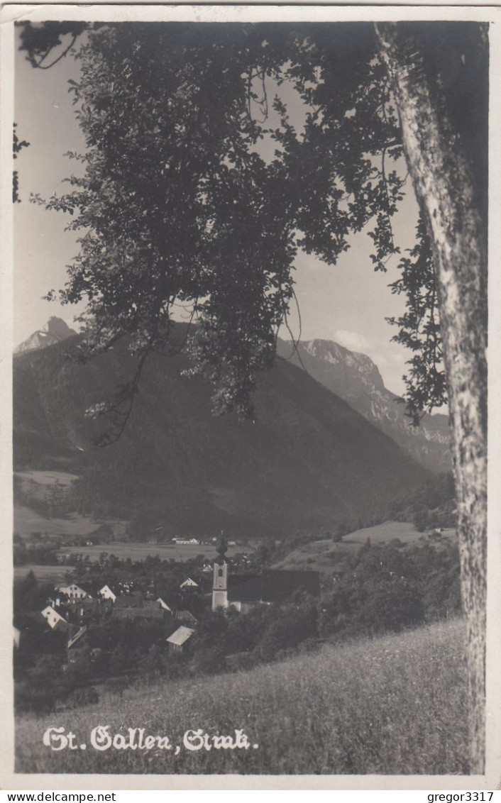 D4714) ST. GALLEN - Steiermark - Von Wiese Auf Kirche U. Häuser Gesehen ALT 1932 - St. Gallen
