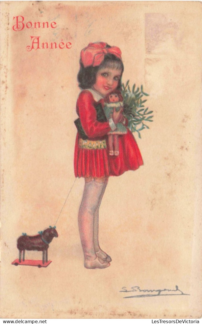 FETES ET VOEUX - Nouvel An - Une Fille Avec Ses Jouets - Colorisé - Carte Postale Ancienne - New Year