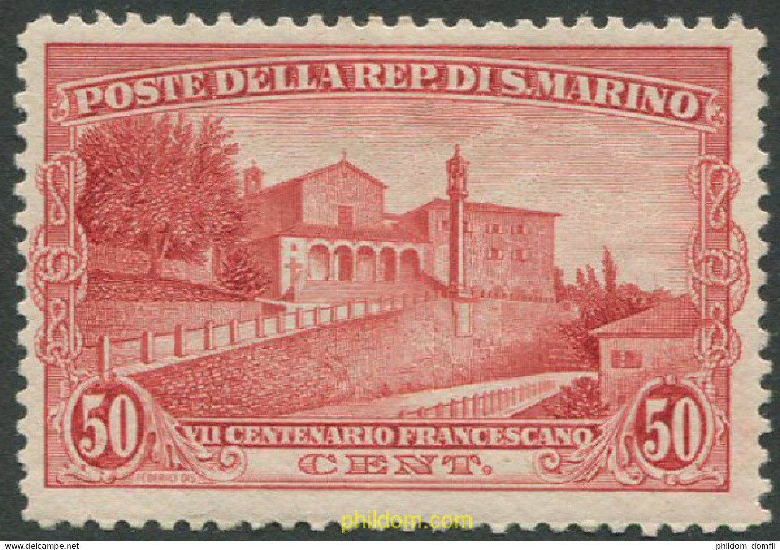 712512 HINGED SAN MARINO 1928 7 CENTENARIO DE LA MUERTE DE SAN FRANCESCO - Used Stamps