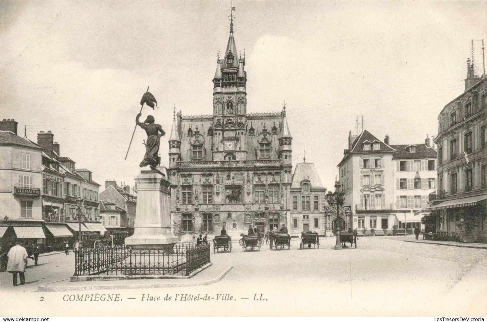 FRANCE - Compiègne - Place De L'Hôtel De Ville - LL - Carte Postale Ancienne - Compiegne