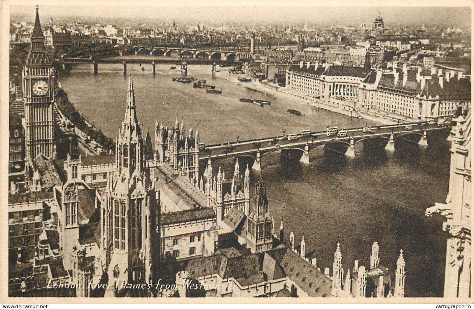 United Kingdom England London River Thames And Westminster From Above - River Thames