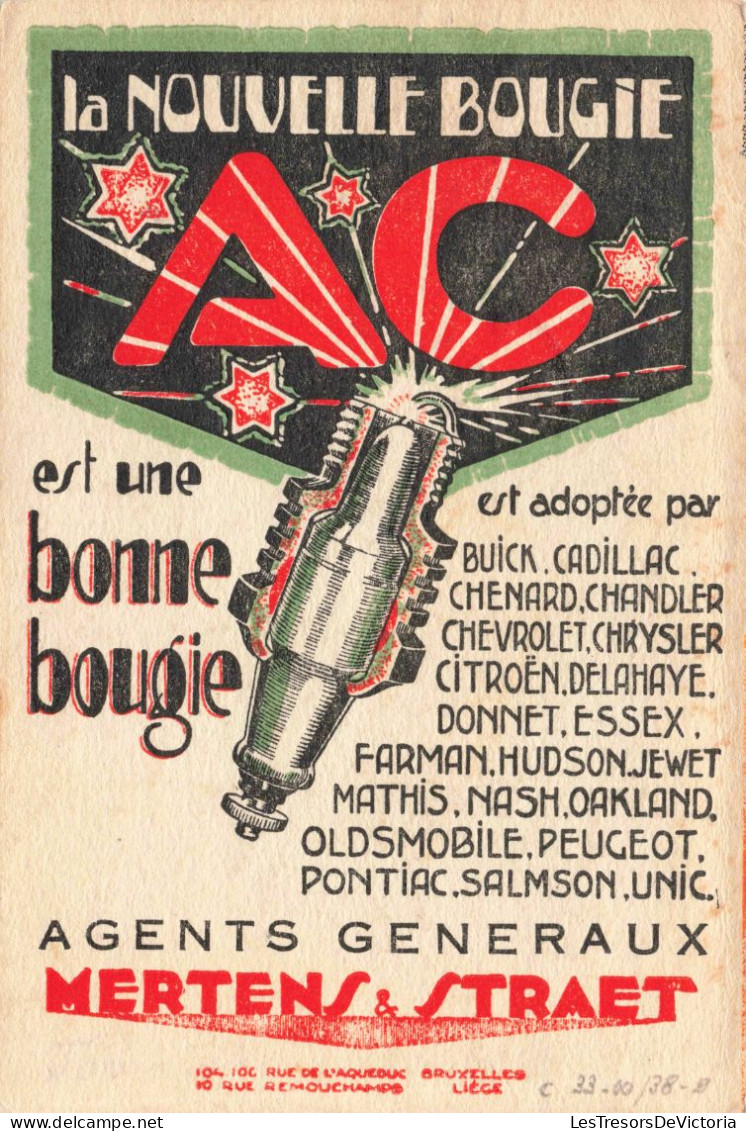 PUBLICITE - La Nouvelle Bougie - Mertens & Straet - Colorisé - Carte Postale Ancienne - Werbepostkarten