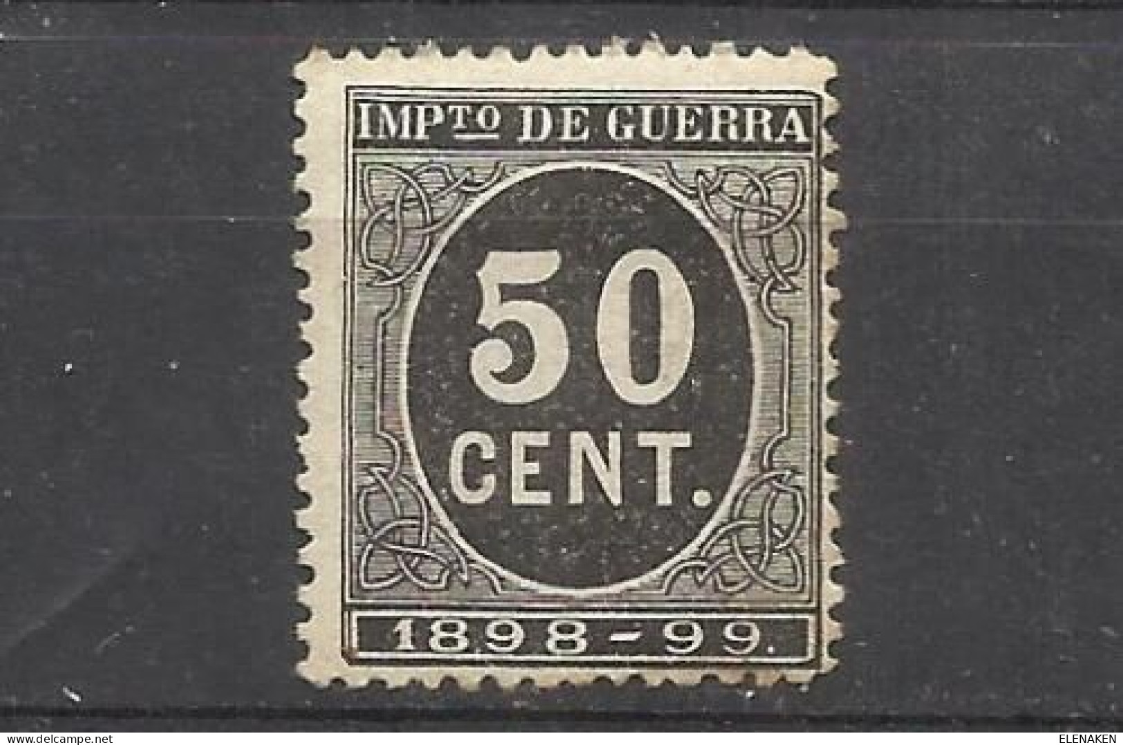 2100B -SELLO IMPUESTO DE GUERRA FISCAL AÑO 1898-1898,PARA SUFRAGAR LAS COSTAS DE LAS GUERRAS EN ULTRAMAR.SPAIN REVENUE - War Tax