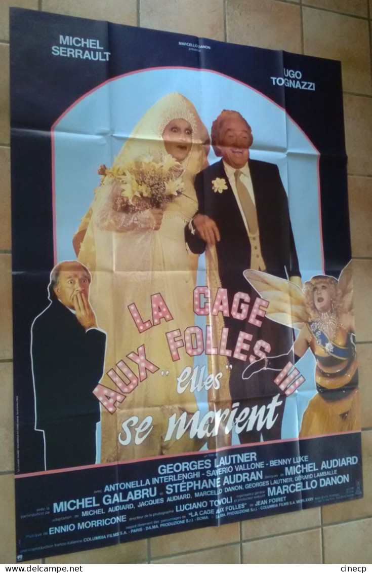 AFFICHE CINEMA FILM LA CAGE AUX FOLLES 3 SERRAULT LAUTNER 1985 TBE - Affiches & Posters