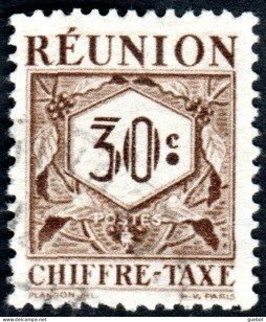 Réunion Obl. N° Taxe 27 - Le 30c Sépia - Postage Due