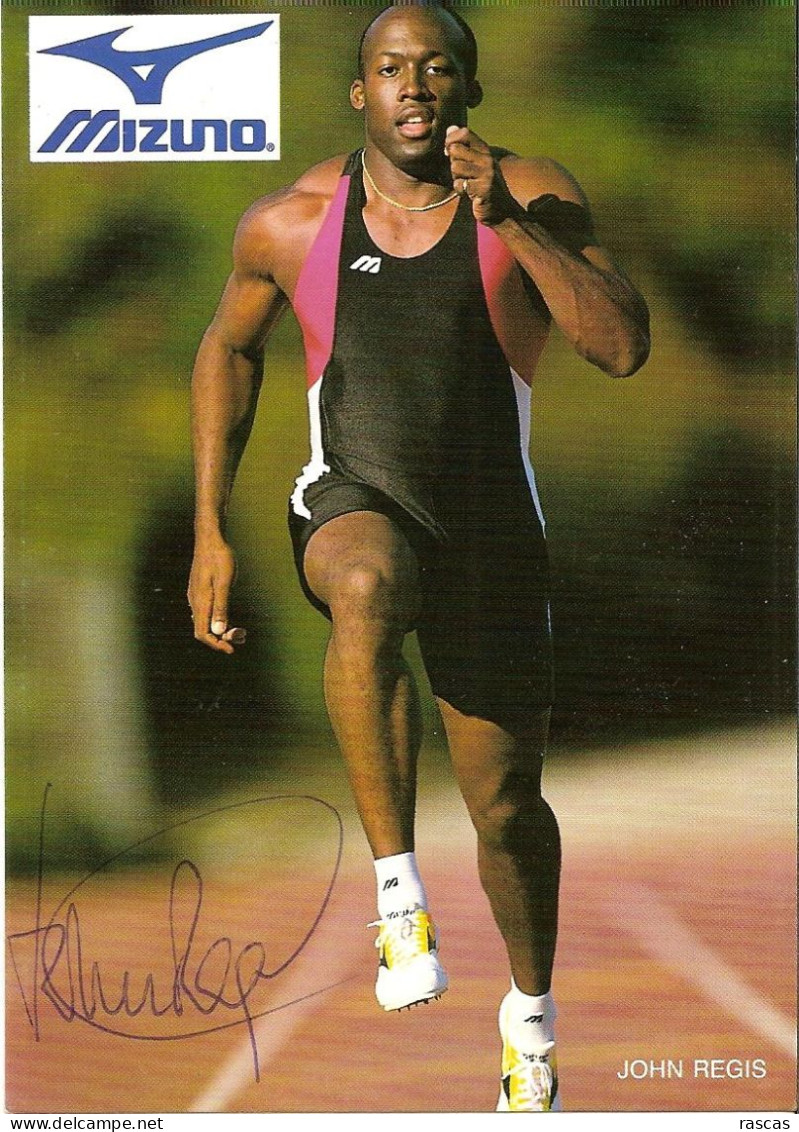 ATHLETISME - PHOTO DEDICACEE DU SPRINTER ANGLAIS JOHN REGIS - Athlétisme