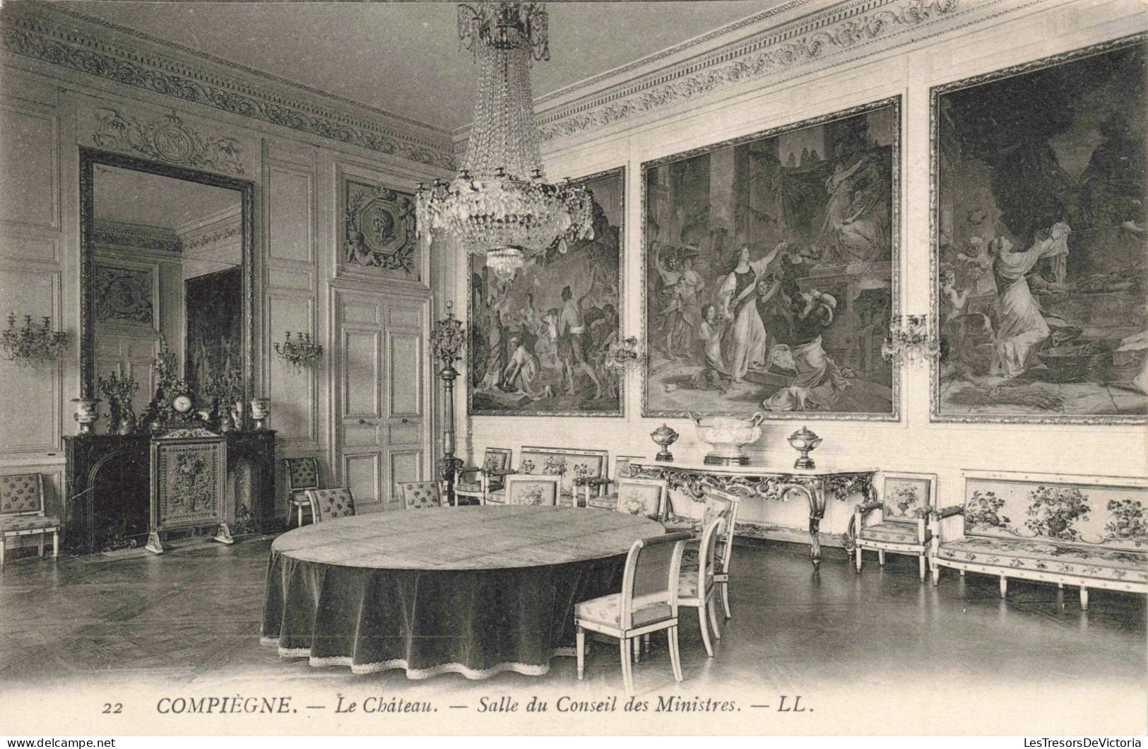 FRANCE - Compiègne - Le Château - Salle Du Conseil Des Ministres - Carte Postale Ancienne - Compiegne