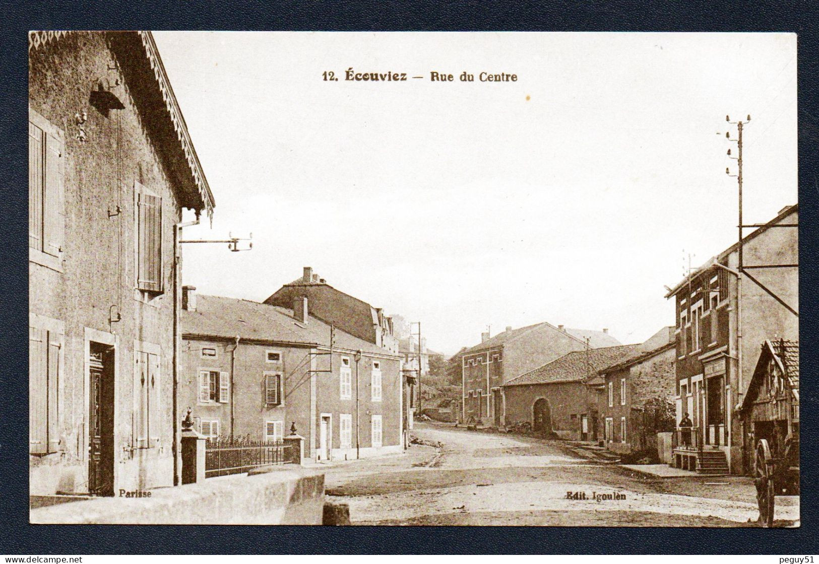 55. Environs De Montmédy. Ecouviez. Rue Du Centre. - Montmedy