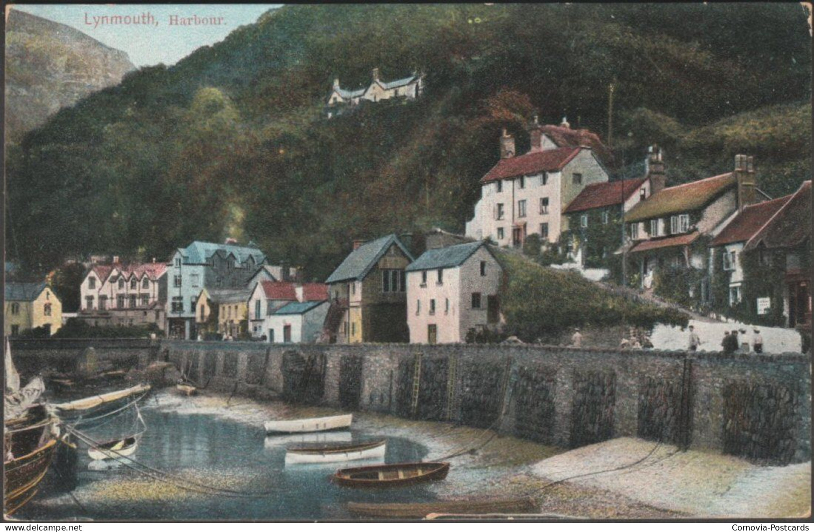 Harbour, Lynmouth, Devon, 1905 - Postcard - Lynmouth & Lynton